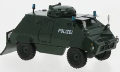 Thyssen UR-416 mit Räumschaufel, dunkelgrün, 1975, Polizei (D), 1:87, BoS-Models