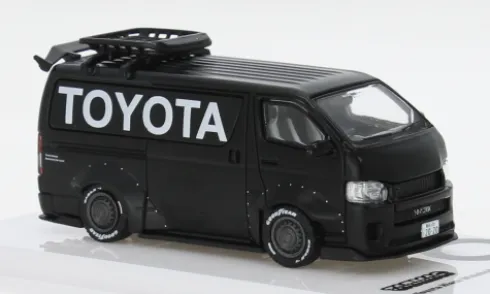 Toyota Hiace Widebody, schwarz, 1:64, Tarmac Works