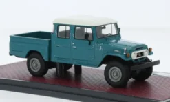 Toyota Land Cruiser HJ45 Crew Cab, dunkeltürkis/weiss, 1:43, Matrix