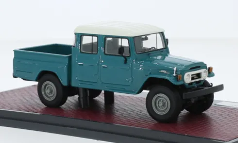 Toyota Land Cruiser HJ45 Crew Cab, dunkeltürkis/weiss, 1:43, Matrix