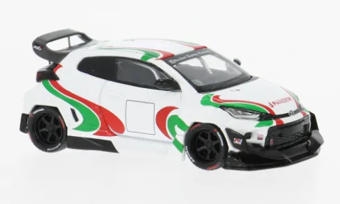 Toyota Pandem GR Yaris, weiss/Dekor, 1:64, Pop Race