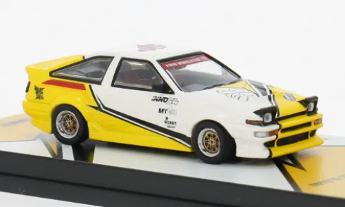 Toyota Sprinter Trueno (AE86), gelb/weiss, 2024, 1:64, INNO64