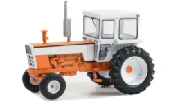 - Tractor with enclosed Cab, orange/weiss, 1973, 1:64, Greenlight