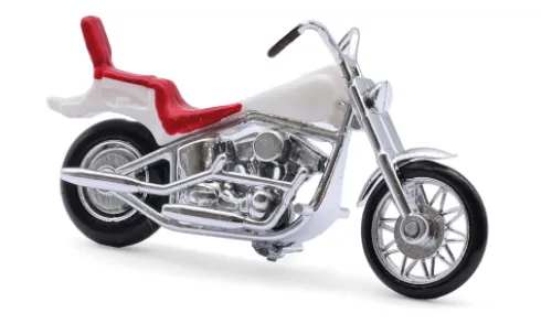 US Motorrad, weiss/rot, 1:87, Busch