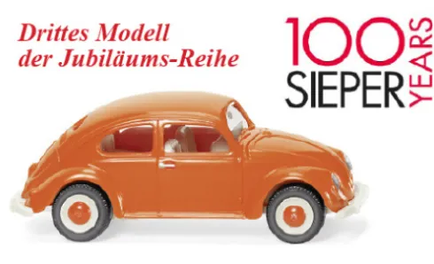VW Brezelkäfer, orange, 1:87, Wiking
