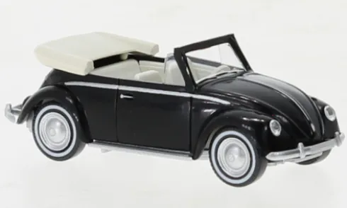 VW Käfer 1200 Cabriolet, schwarz, 1961, 1:87, Wiking