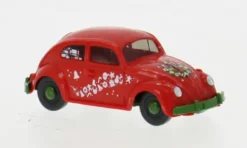 VW Käfer 1200, rot/Dekor, 1960, 1:87, Wiking