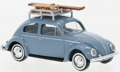 VW Käfer, blau, 1952, 1:87, Busch