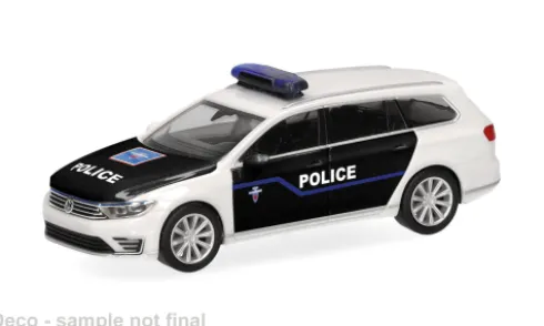 VW Passat Variant GTE, Police Paris (F), 1:87, Herpa