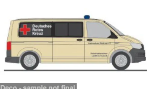 VW T6, DRK KV Güstrow, 1:87, Rietze