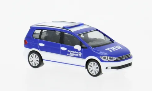 VW Touran, blau/weiss, THW Fürth, 1:87, Herpa