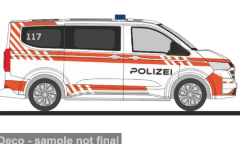 VW Transporter T7, Polizei (CH), 1:87, Rietze