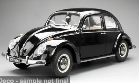 VW Beetle Saloon, schwarz, 1961, 1:12, Sun Star