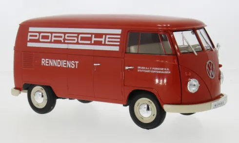 VW Bulli T1, 1963, Porsche Renndienst, 1:18, Welly