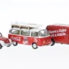 VW 3er-Set, Käfer, T2 Bus, T3 Kastenwagen, Coca-Cola, 1:76, Oxford