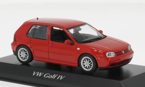 VW Golf IV, rot, 1999, 1:43, Maxichamps