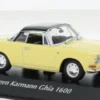 VW Karmann Ghia 1600, gelb/schwarz, 1966, 1:43, Maxichamps