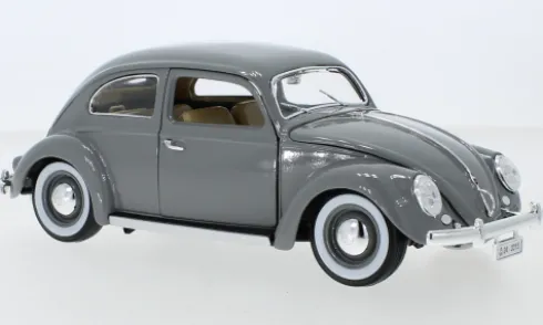 VW Käfer, grau, 1955, 1:18, Bburago