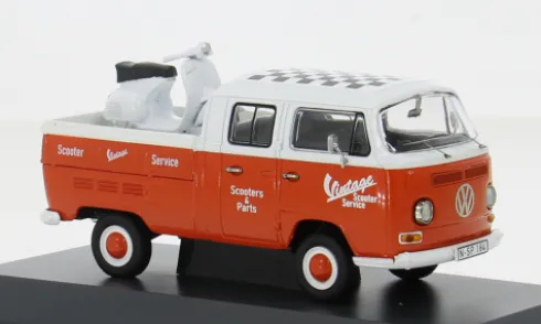 VW T2 Doppelkabine, Vintage Scooter Parts, 1:43, Schuco