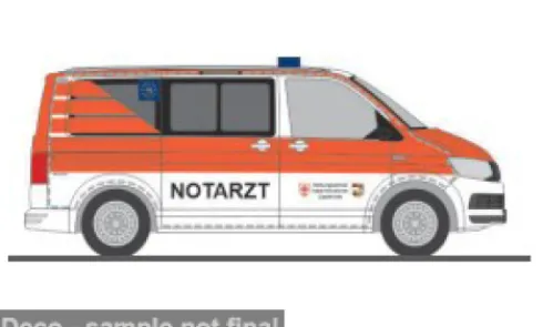 VW T6, Notarzt Rettungsdienst Halle/Saale, 1:87, Rietze