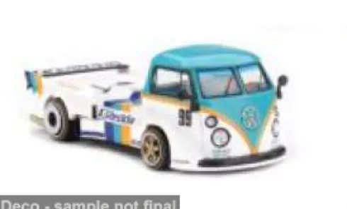 VW T1 Pick Up, türkis/Dekor, 1972, 1:64, Mini GT