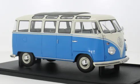 VW T1 Samba, blau/beige, 1:18, Solido