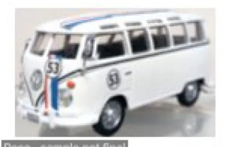 VW T1 Samba, 1950, Herby 53, 1:43, Cararama