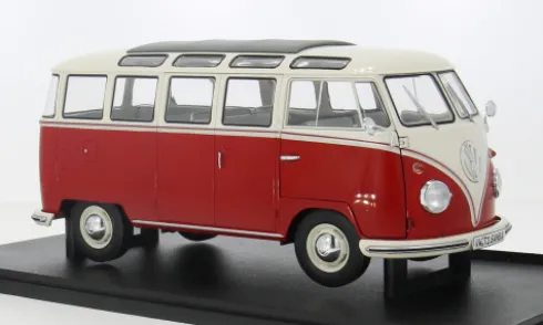 VW T1 Samba, rot/beige, 1:18, Solido