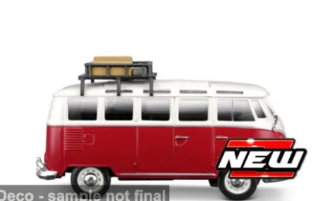 VW T1 Samba, rot/weiss, 1:24, Maisto