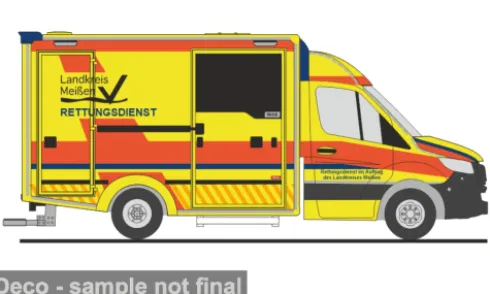 Wietmarscher Ambulanzfahrzeug - Design RTW, 2018, Rettungsdienst Ammerland, 1:87, Rietze